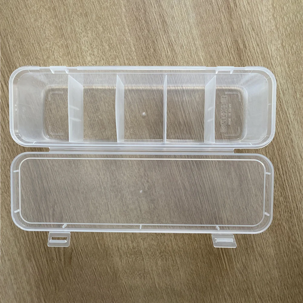 1pc 플라스틱 헤어 액세서리 쥬얼리 정리 상자 5칸 보관 상자 데스크탑 잡화 데이터 케이블 보관