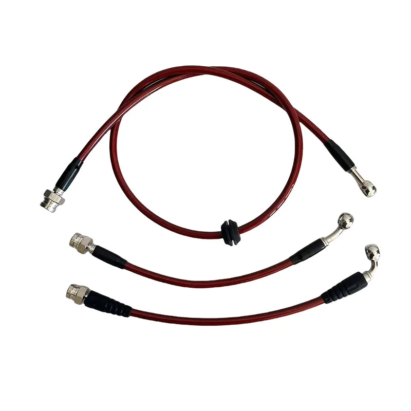 Stainless Steel Tube Automotive Yamaha Hydraulic Brake Hose Line Reinforced Car Stainless Steel Braided Brake Clutch Pipe M10 0&deg; 28&deg; 90&deg; Famale M10x1