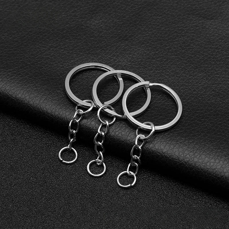 Silver Plated Metal Keyring Split Rings for DIY Keychains - Set of 10/50/100 Pieces