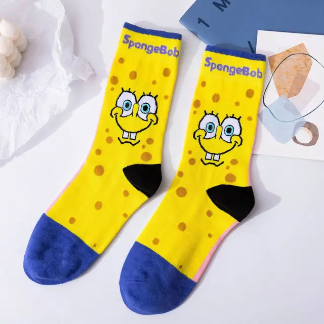SpongeBob Squidward Tentacles Patrick Star Crab boss Plankton  cartoon Adult tube socks Cosplay Children Christmas Gifts sock 22