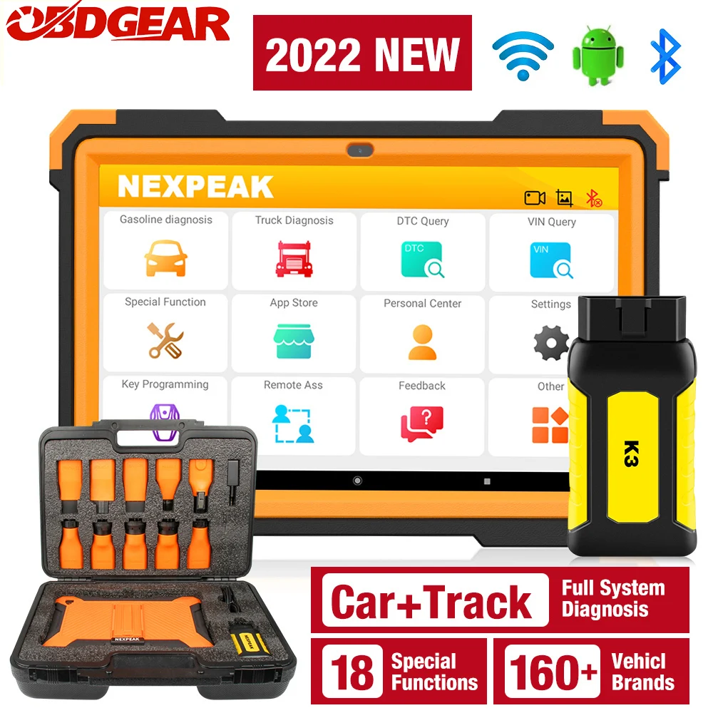 Nexpeak K3 Obd2 Full System Scanner Car/heavy Duty Diagnostic Tool 18