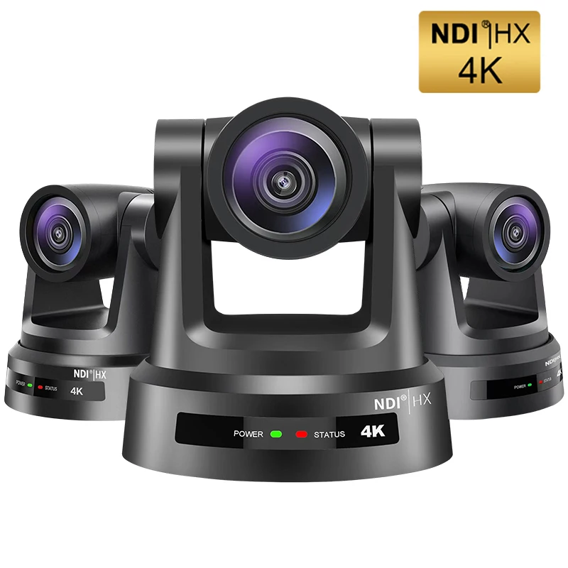 H430 우수한 NDI HX POE 4K 30X PTZ 화상 회의 카메라 sdi + hdmi + ip + usb vMix 라이브 스트리밍 방송 스튜디오, 교회, 이벤트