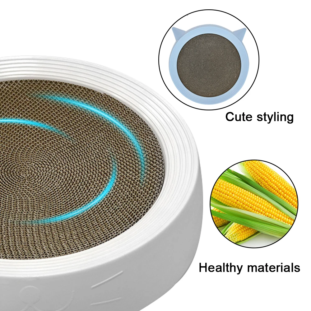 

new arrival Round Cat Scratcher Pad Grinding Claws Corrugated Cardboard Cats Scratching Board Kitten Scrapers Pet Supplies