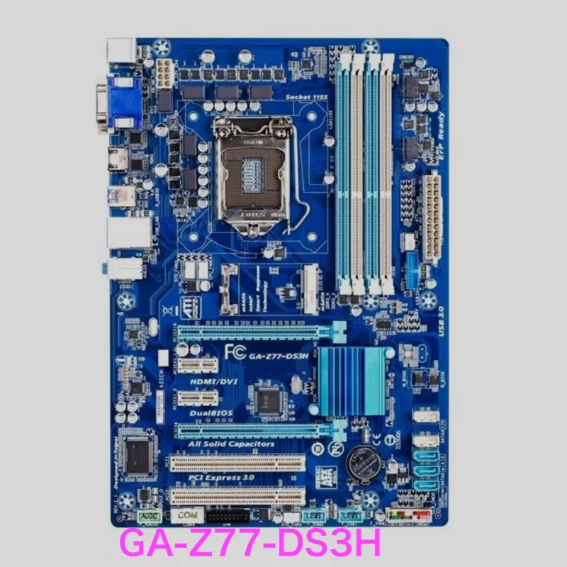 Adatto Per Scheda Madre Gigabyte Ga-Z77-Ds3H Scheda Madre Ddr3 Lga 1151 Testata Al 100% Ok Completamente Funzionante