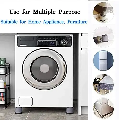 Washing Machine Support Pads Anti-skid and Noise-proof Rubber Pad Washing Machine Support Shock Absorber Furniture Base