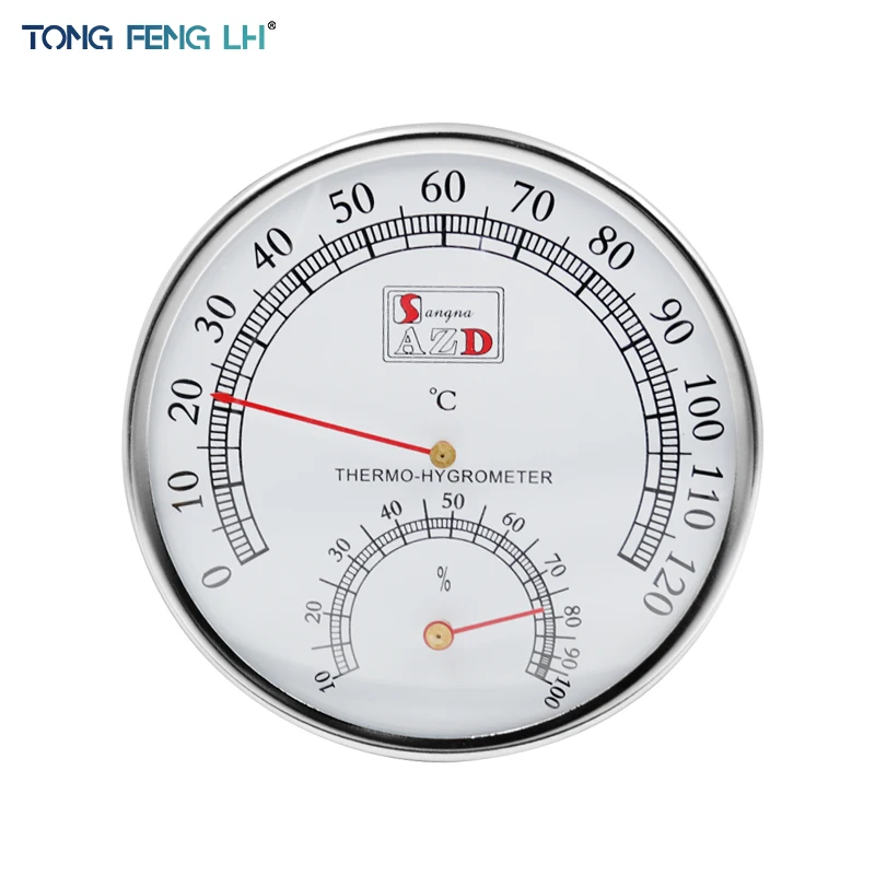 Mini 2 in 1 Thermometer Hygrometer 0℃ 120℃ Metal Shell Humidity