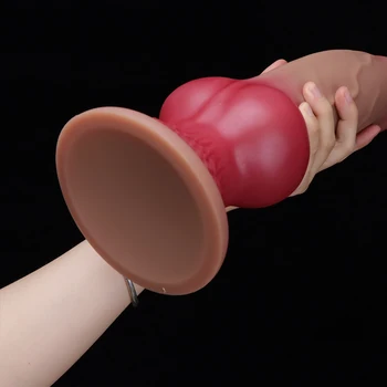 Female Masturbator Realistic Dildo Silicone Dog Fake Penis Vaginal Anal Dilator G-spot Prostate Massager Sex Toys For Women Men 5