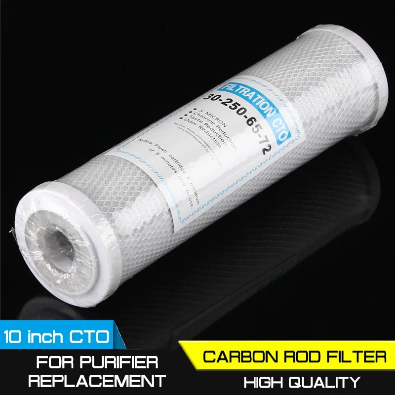 For Household Water Purifier Universal 10 Inch CTO Carbon Rod Filter for Purifier Replacement Activated Carbon Filter Element