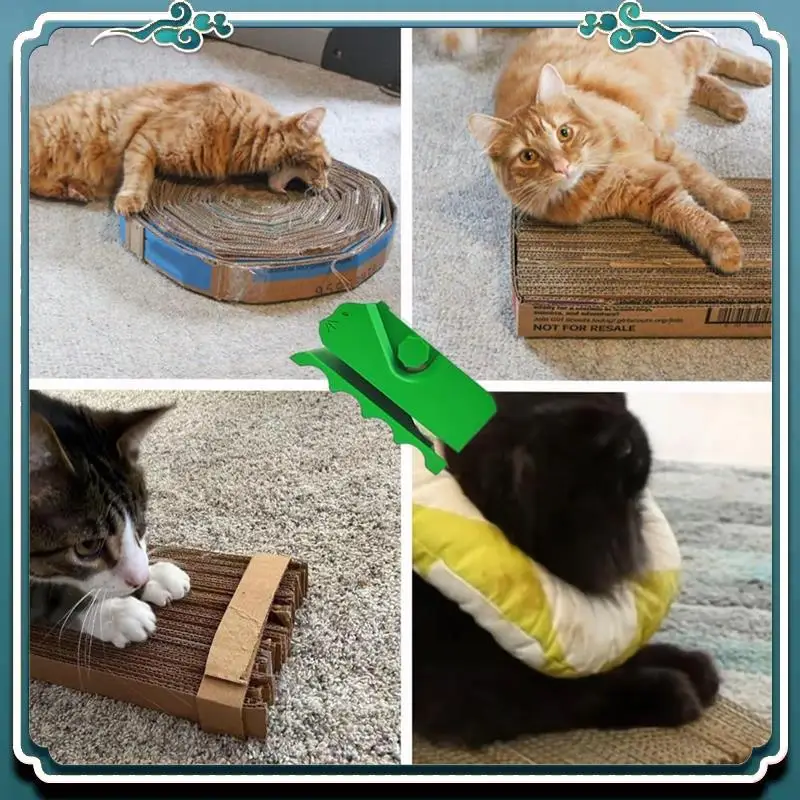 Premium Cardboard Cutter For Cat Scratchers,3D Printed Handheld Cardboard Cutter Recycle Tool,DIY Cat Scratchers Strip