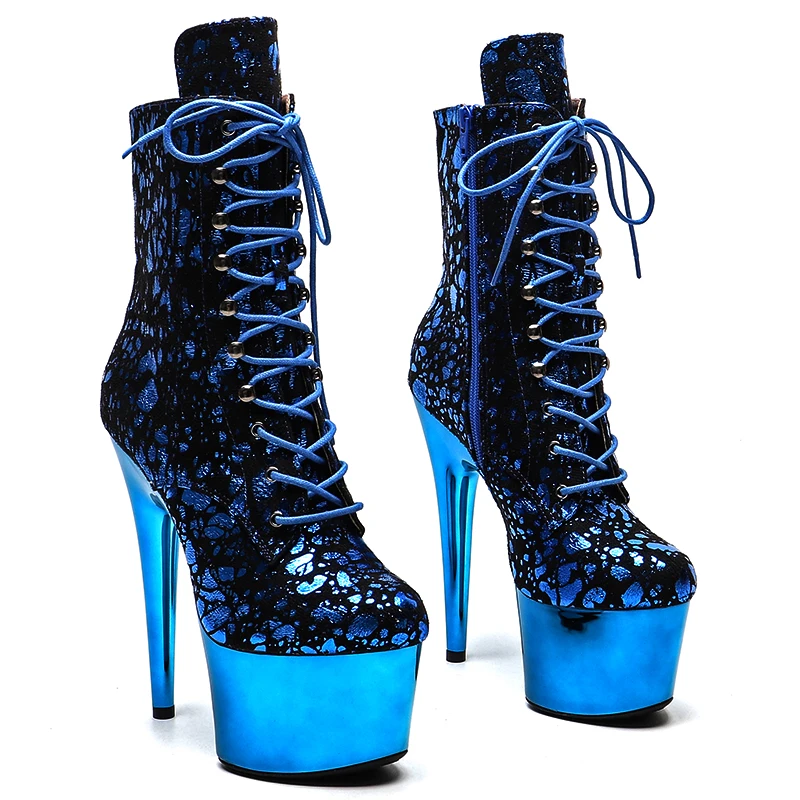 Leecabe  17CM/7inches Suede  upper Pole dancing shoes High Heel platform Pole Dance boot