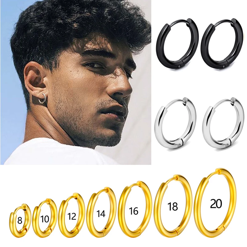 Stainless Steel Hoop Earrings for Men or Women 