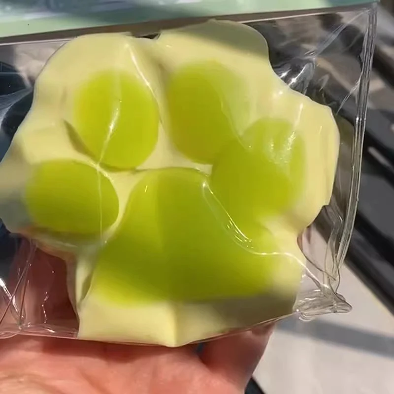 Soft Sticky Texture Silicone Green Grape Cat Paws Toys Slow Rebound Decompression Toy Reduce Stress Kids Toys Gifts 3