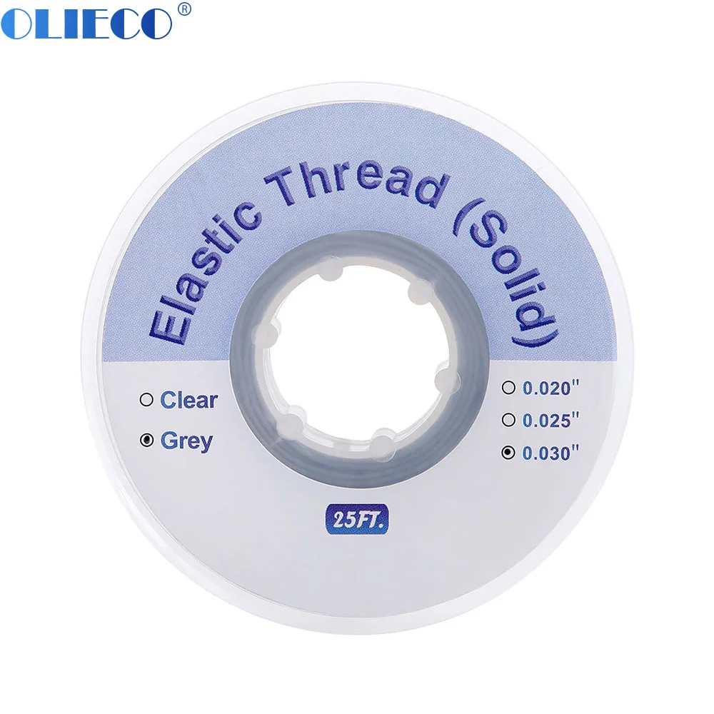 

25 Feet/Roll Dental Ortho Elastic Thread Traction Ligature Power Tube Orthodontic Solid 0.020/0.025/0.030