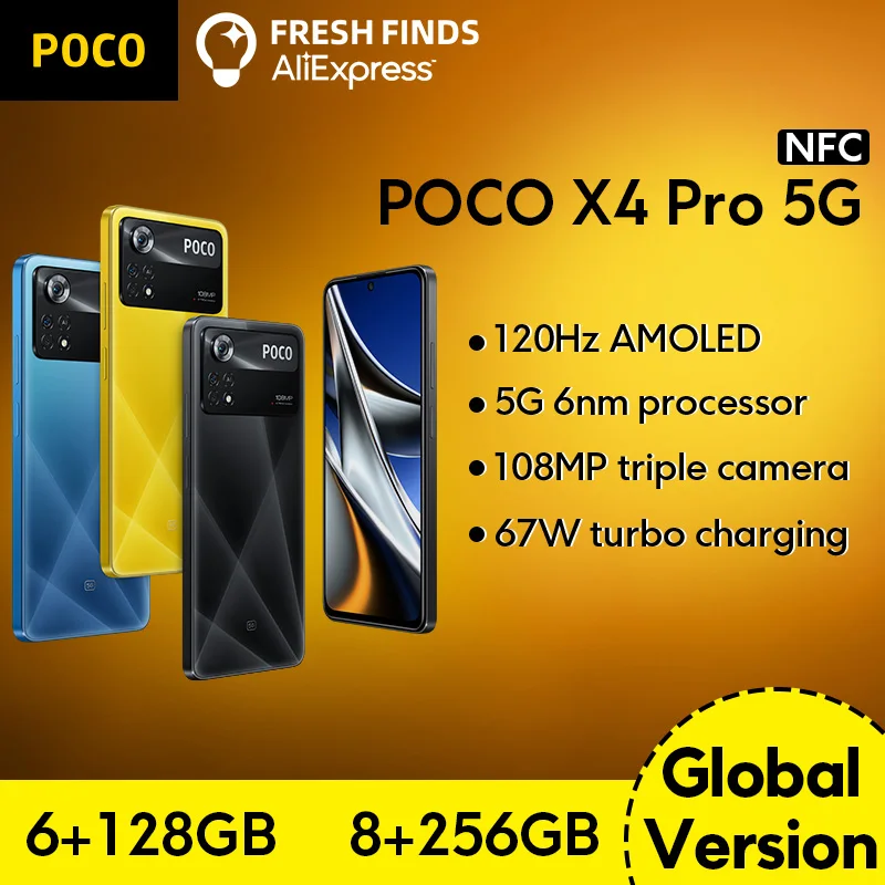 World Premiere】POCO X5 Pro 5G Global Version 128GB/256GB Snapdragon 778G  120Hz Flow AMOLED DotDisplay 108MP Camera 67W NFC - AliExpress