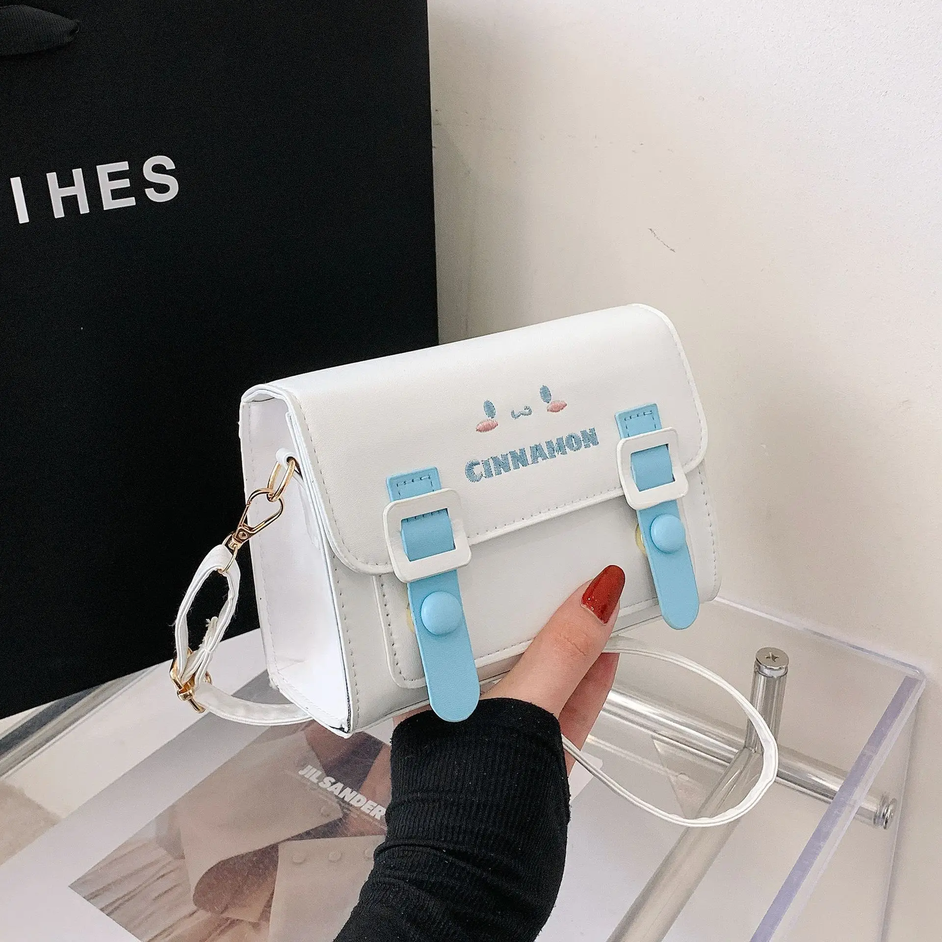 Bolsos cruzados de Anime Sanrio Hello Kitty Melody Kuromi Canela niñas mujeres bolso de marca de lujo bolsos de diseñador de alta calidad regalos