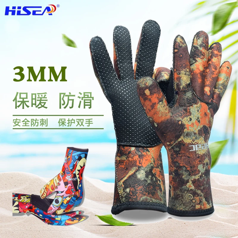 3mm Neoprene Diving Gloves Keep Warm Snorkeling Diving Equipment Surfing  Anti Scratch Gloves Kayaking Spearfishing Water Sports