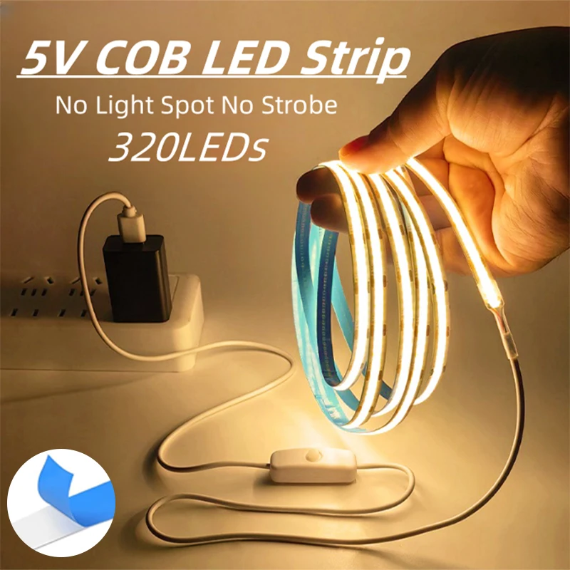 รูปสินค้า เทป LED ยืดหยุ่น 320 ดวง/เมตร พร้อมสวิตช์ สำหรับตกแต่งห้อง