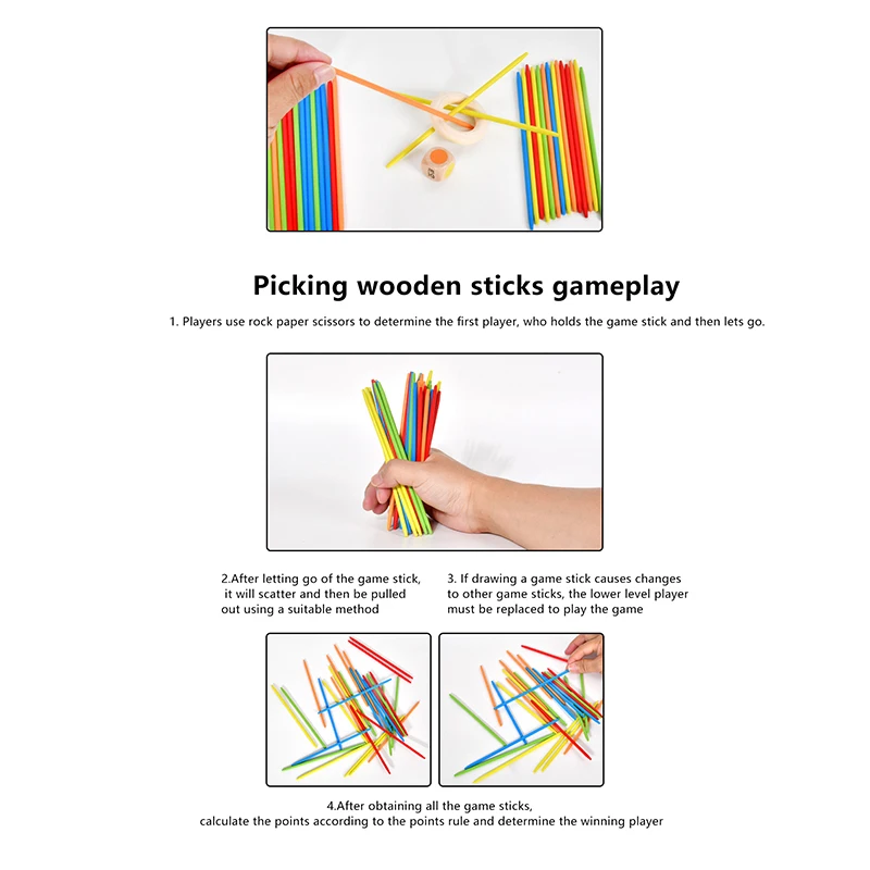 Balance & Fun Wooden Stick Toys Family Game For Kids, Adults & Seniors &ndash; Enhances Coordination, Focus Patience Training