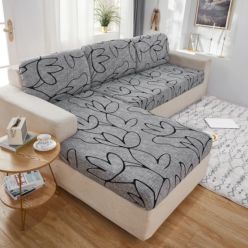 Milk silk flower sofa cushion set lazy sofa cushion dust cover combination sofa set wholesale 3