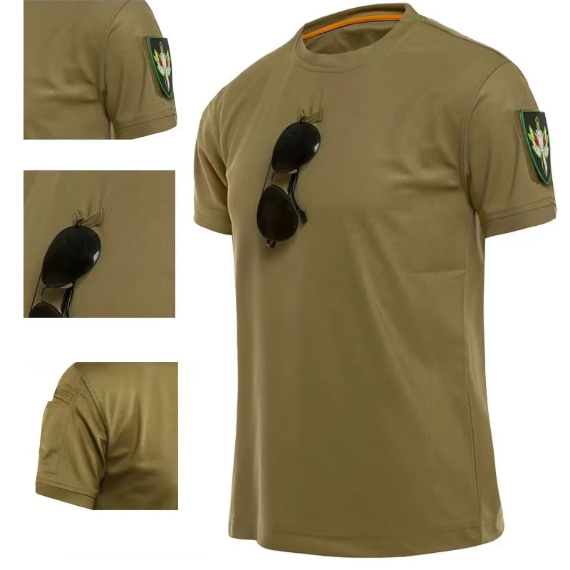 Men's Summer Fast Dry Pullerover O-Neck Tees Breathable Tactical Camping Trekking Hiking Climbing Quick Dry Sport T-Shirt sport t shirt