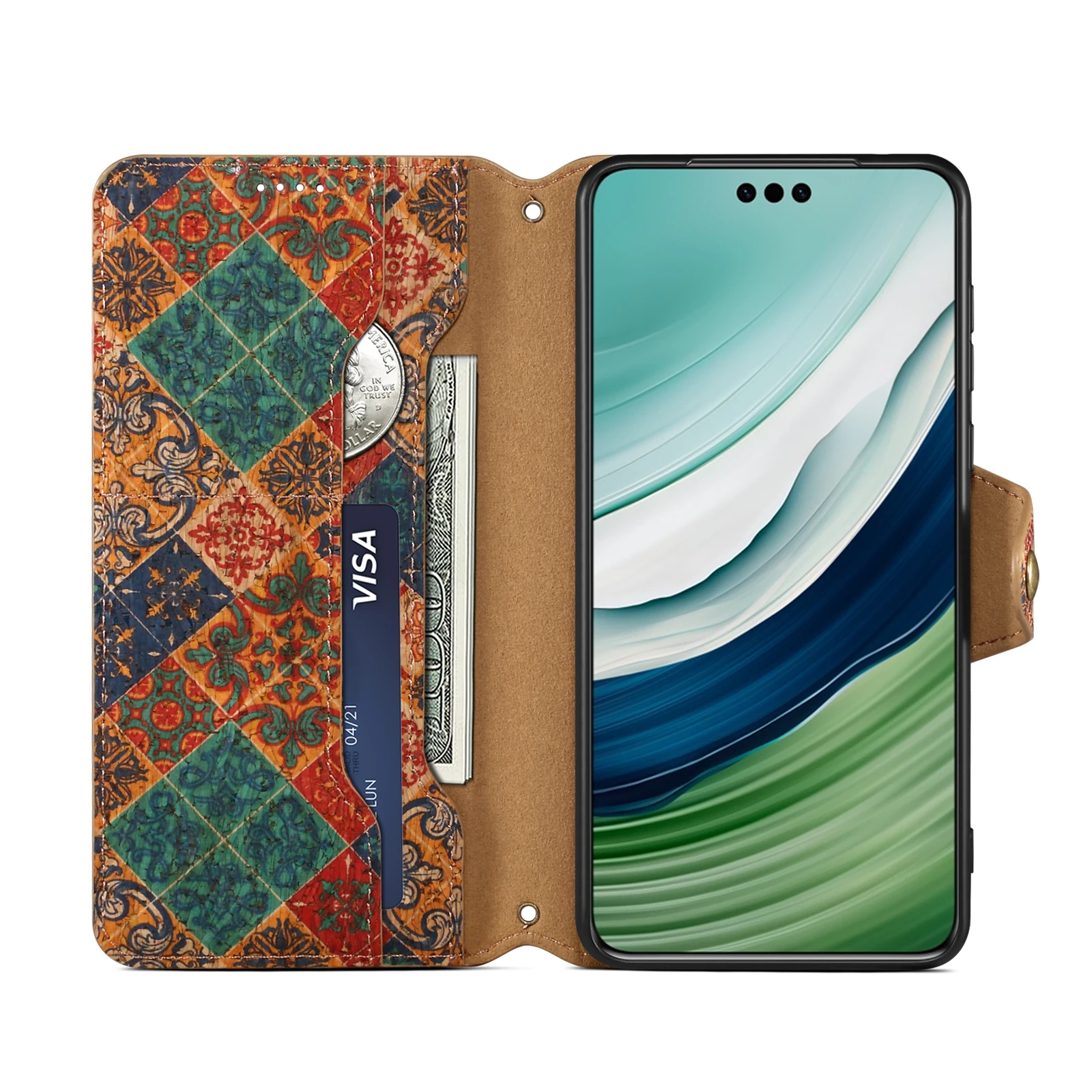 Fashion Floral Leather Flip Wallet Phone Cases For Huawei P60 Nova11 Pro Stand Cover Case For Nova 11 Pro Ultra