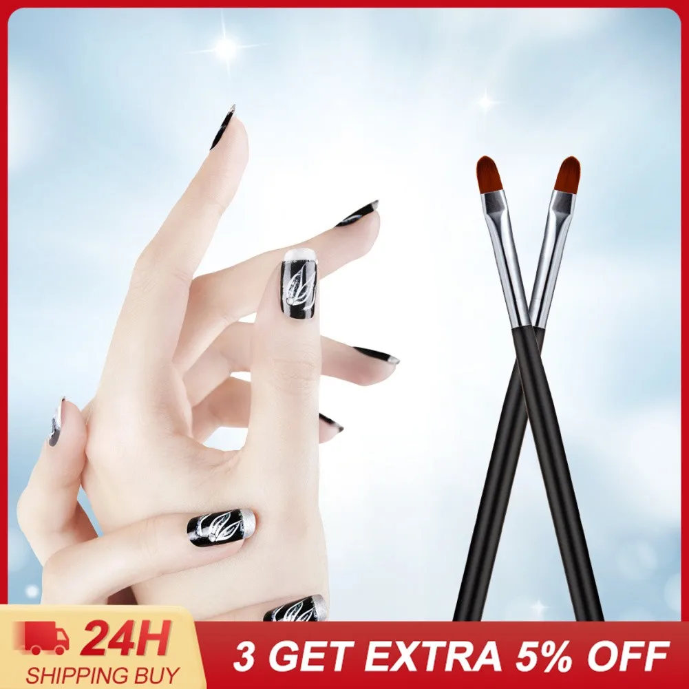 

1/3/5 Pcs Round Head Nail Brush Pen Light Therapy Acrylic UV Gel Brushes Extension Drawing Painting Nail Art DIY Manicure Tools