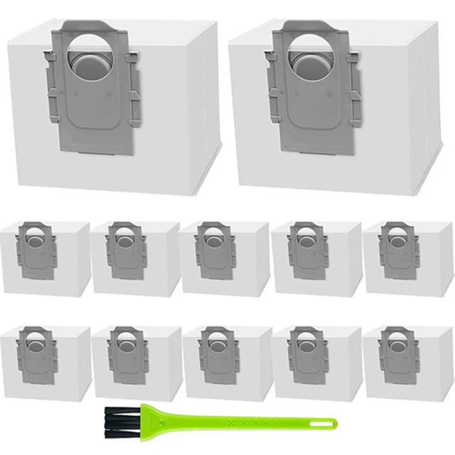 Lot de 12 sacs à poussière pour aspirateur Roborock S7/S7 Plus/S7