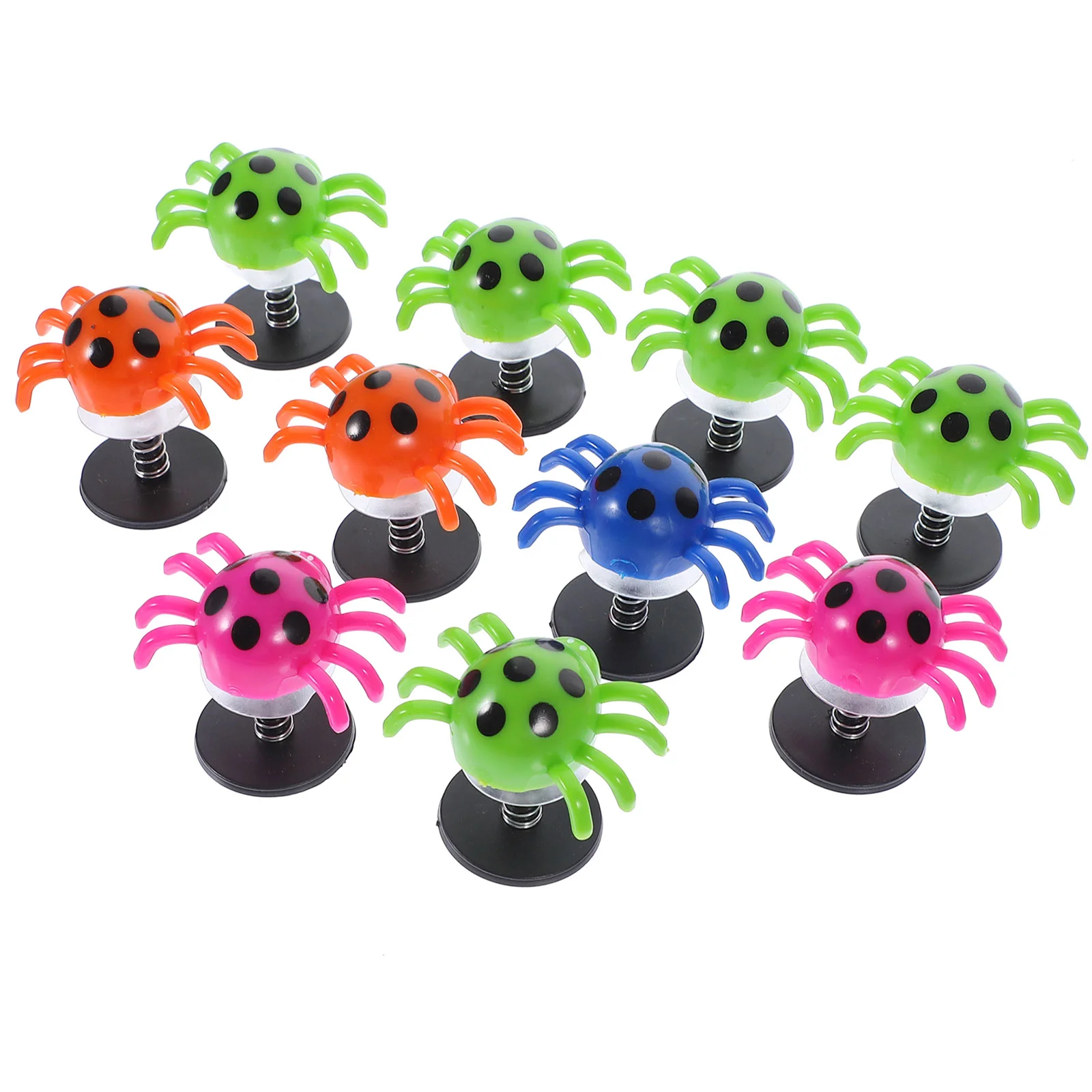 

10 Pack Bounce Spiders Colorful Spiders Shape Jumping Toys Stress Relieve Spider Launcher Novelty Party Favors ( )