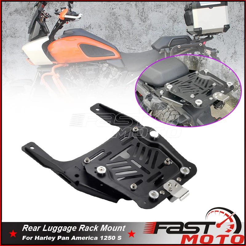 

Rear Luggage Rack For Harley Pan America 1250 Special RA 1250 S 2024+ Back Box Saddle Bag Support Carrier Holder Shelf Bracket