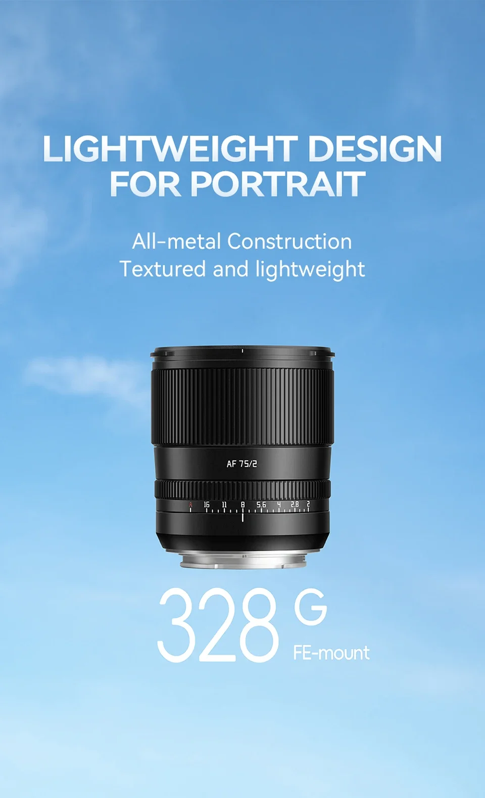 75mm F2 AF Full Frame Lens E Z XF L mount for Sony A7M4 a6000 zve10 a6700 FX30 N