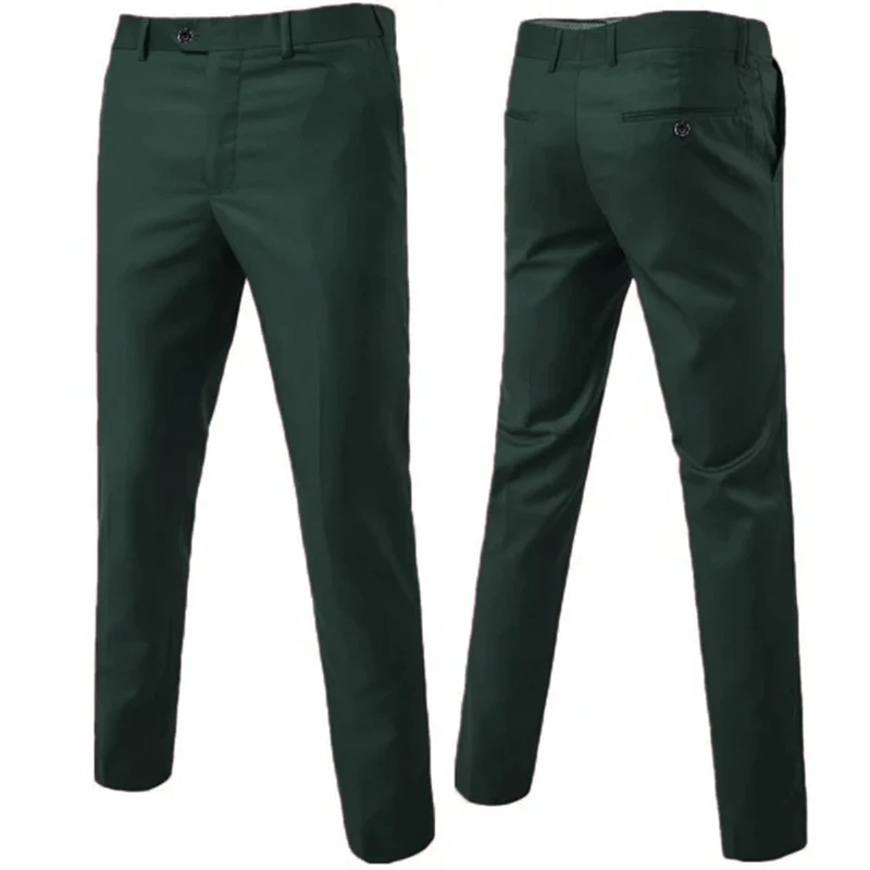 Business Pants Suit Pants Men Pants Men's Casual Boutique Business Suit Trousers Male Slim Solid Color Dress Pants