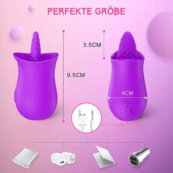 G Spot Silicone Vibrator With Tongue Licking Nipple Stimulator With Sex Toys With Powerful Motor Sex Toys For Women 18 Adult 3
