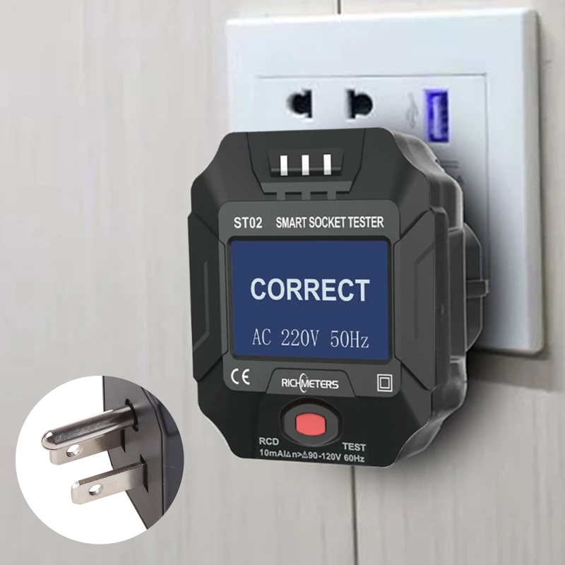 

for Smart Socket Tester with Frequency Display , 110V-250V Receptacle Tester, Automatic Electric Circuit Drop Shipping