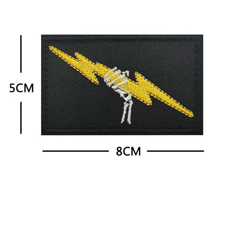 2 Patch Ricamate Con Bandiera Pirata Edward Teach (Barbanera) - 11x7 Cm, Con Attacco A Strappo (Gancio E Anello) Per Abbigliamento Tattico