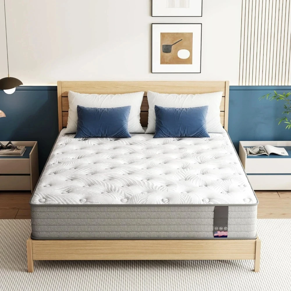 Mattress, 12 inch Hybrid Gel Memory Foam Mattress with Pocket Springs, Mattress in a Box, Motion Isolation, Pressure Relief 6