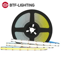 FCOB CCT LED Light Strip 640 LEDs High Density Flexible FOB COB 10mm Led Lights RA90 2700K to 6000K Linear Dimmable DC12V DC24V 1