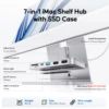 PULWTOP USB C Hub with NVMe SATA SSD Enclosure for iMac 24 inch M1/M3/M4,  iMac Hub with USB A/C 10Gbps, USB A 2.0, SD/TF 2