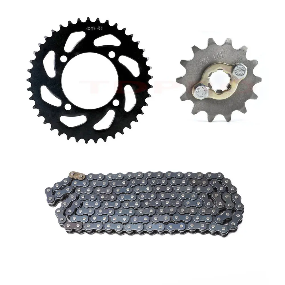 

420 Chain + 14T 41T Front Rear Sprocket Cog for ATV Dirt Bike 110cc 125cc Atomik