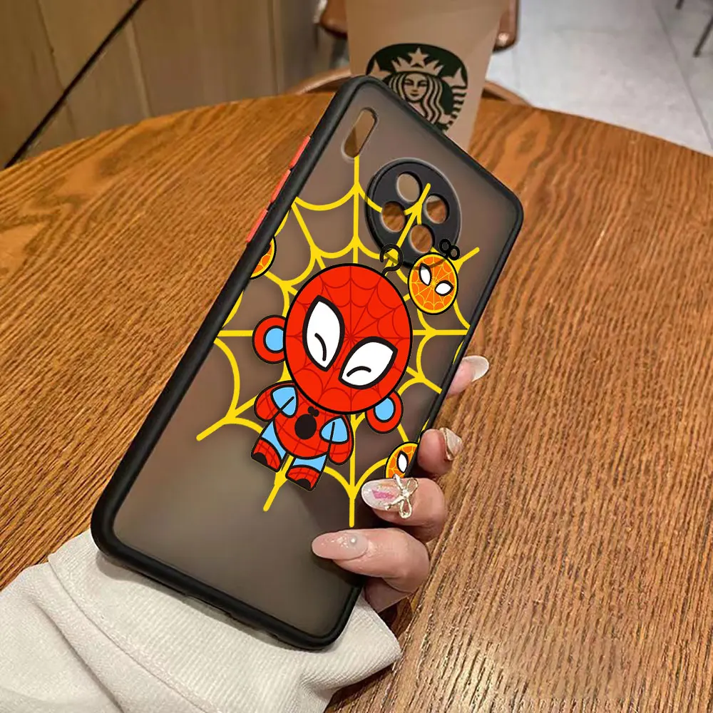 thumbnail image 1 of Funda mate para Huawei Y6P P50 P40 P30 P20 MATE 40 30 20 PRO PLUS Y7P Y9 Funda Shell Marvel dibujos animados héroe Spider-Man Lron Man, 1 of 5