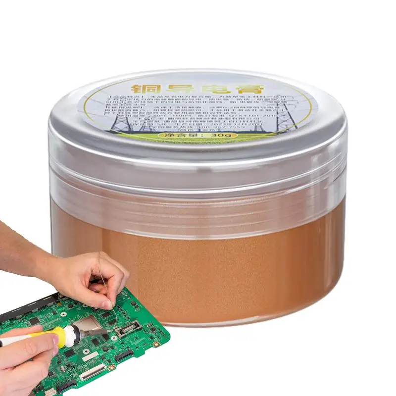 Copper Grease High Temperature Electrical Contact Grease 30g Conductive Paste Strong Adhesion Compound Paste for Automotive