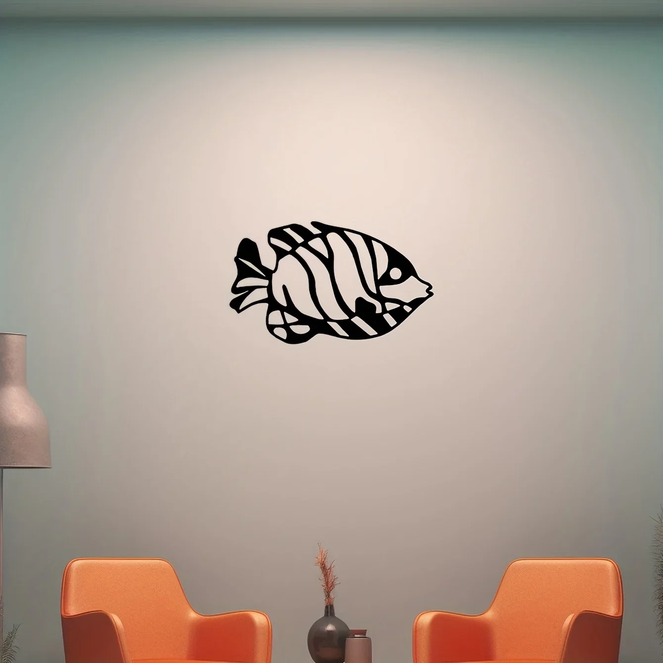 

1 шт., металлическая Настенная картина в виде морской рыбы для гостиной, уличное украшение, Настенный декор, домашний декор для спальни, металлическое настенное украшение