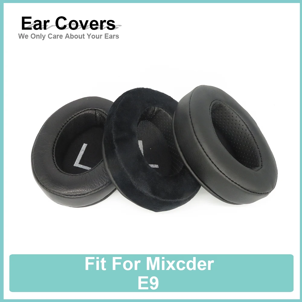 Almofadas para Mixcder Mixcder e9 Fones de Ouvido Almofadas de Pele Carneiro de Veludo Proteína Espuma Almofadas de Ouvido Preto