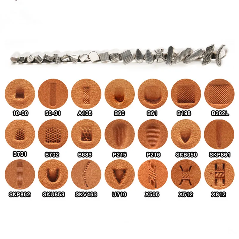 Leather Carving Embossing Tool DIY Handmade Leather Printing Stamp Decorative Pattern Carved 1Pcs