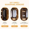 Armoire, Wardrobe Closet with Hanging Rod, Bedroom 71" Freestanding Wardrobe Cabinet with Doors, Adjustable Shelves and Drawer 3