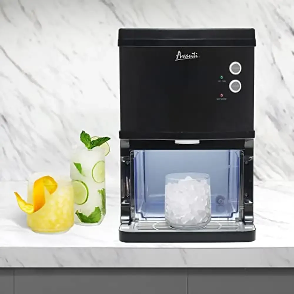 Countertop Nugget Ice Maker Dispenser Chewable Cubes 33lb Capacity Convenient Stainless Steel Easy Touch Controls Filtered Water 2