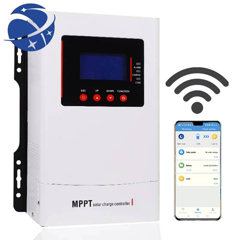 

DEMUDA New 12V/24v/36v/48v Auto MPPT Solar Charge Controller 30a 40a 60a 80a 100 amp Panel Charger Controllers with WIFI