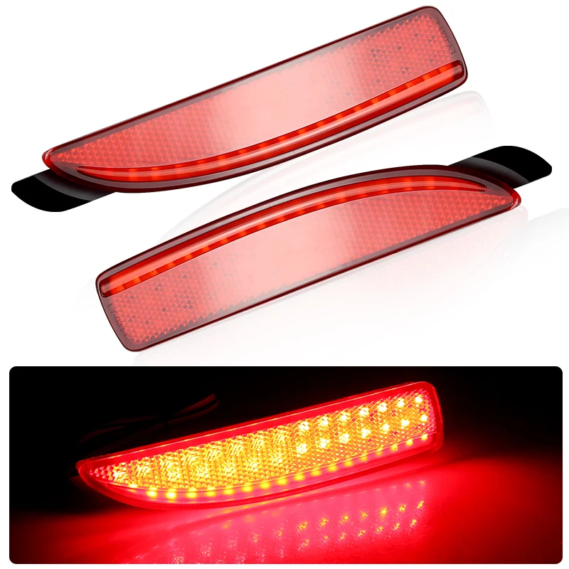 2pc LED Rear Bumper Reflector Tail Brake Stop Light For Mazda 3 Axela BM BL 5D Hatchback Unction As Tail, Brake & Rear Fog Lamps-1020115