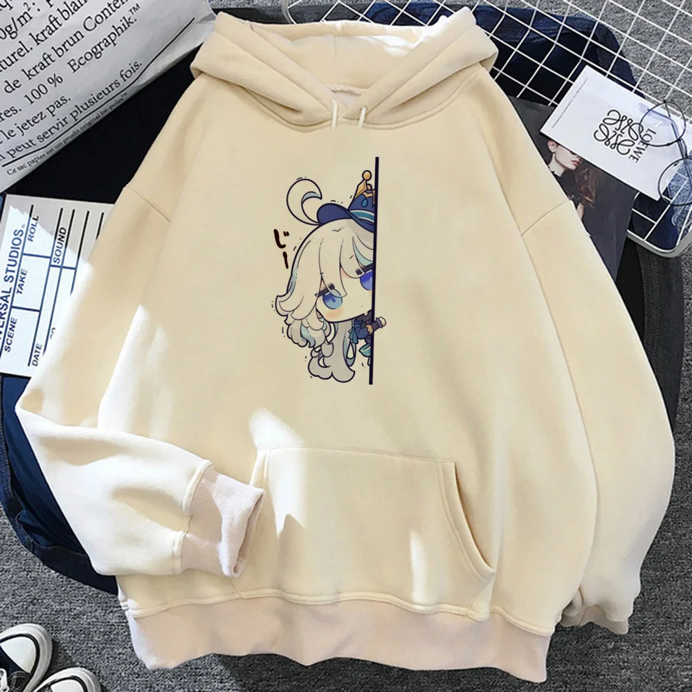 

Genshin Impact Furina hoodies women Fleece 2023 Winter Kawaii hoddies sweatshirts women Kawaii clothing