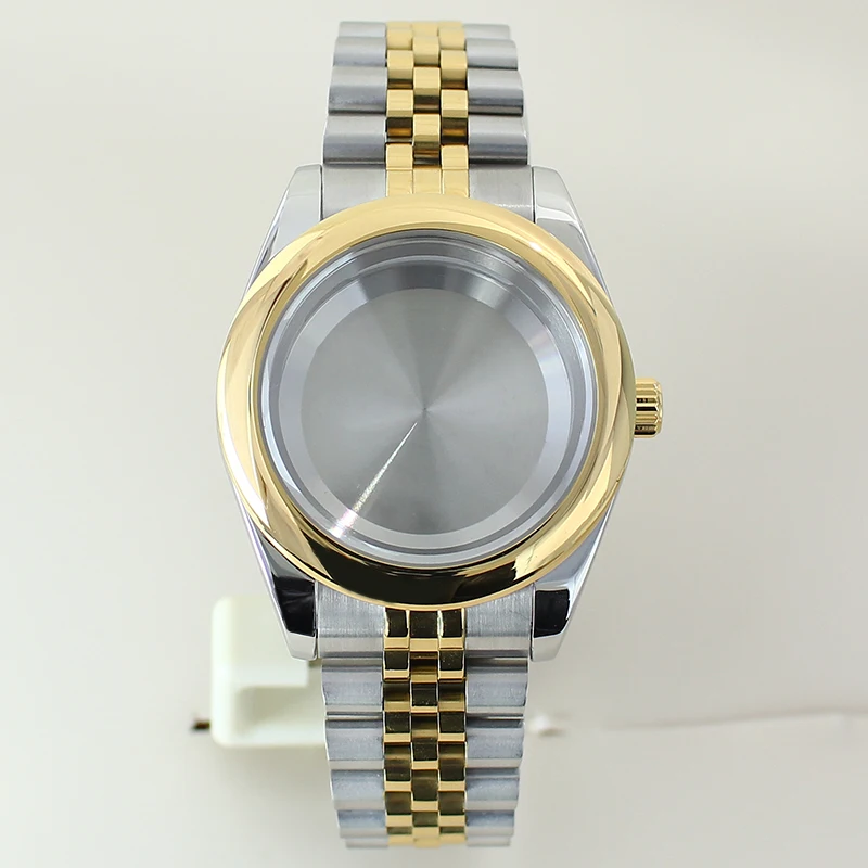 High-Quality 36mm/39mm Steel Watch Case with Sapphire Glass Bracelet