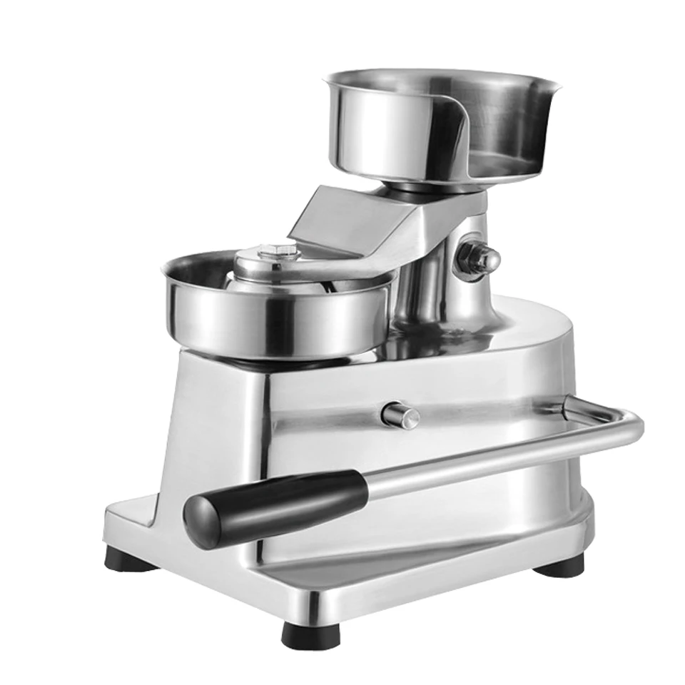Hf100 Fast Food Equipment Manual Hamburger Machine Stainless Steel Meat Pie Presser Hamburger
